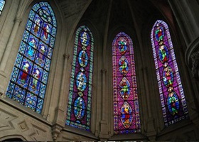 saint-germain auxerrois church paris stained-glass window